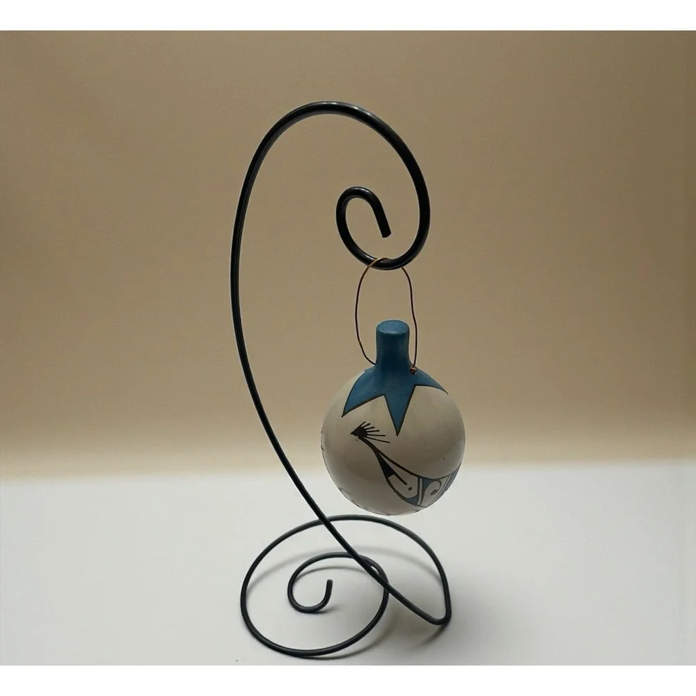 Mata Ortiz Pottery Suzy Martinez Paquime Christmas Hanging Ornament W Stand Clay